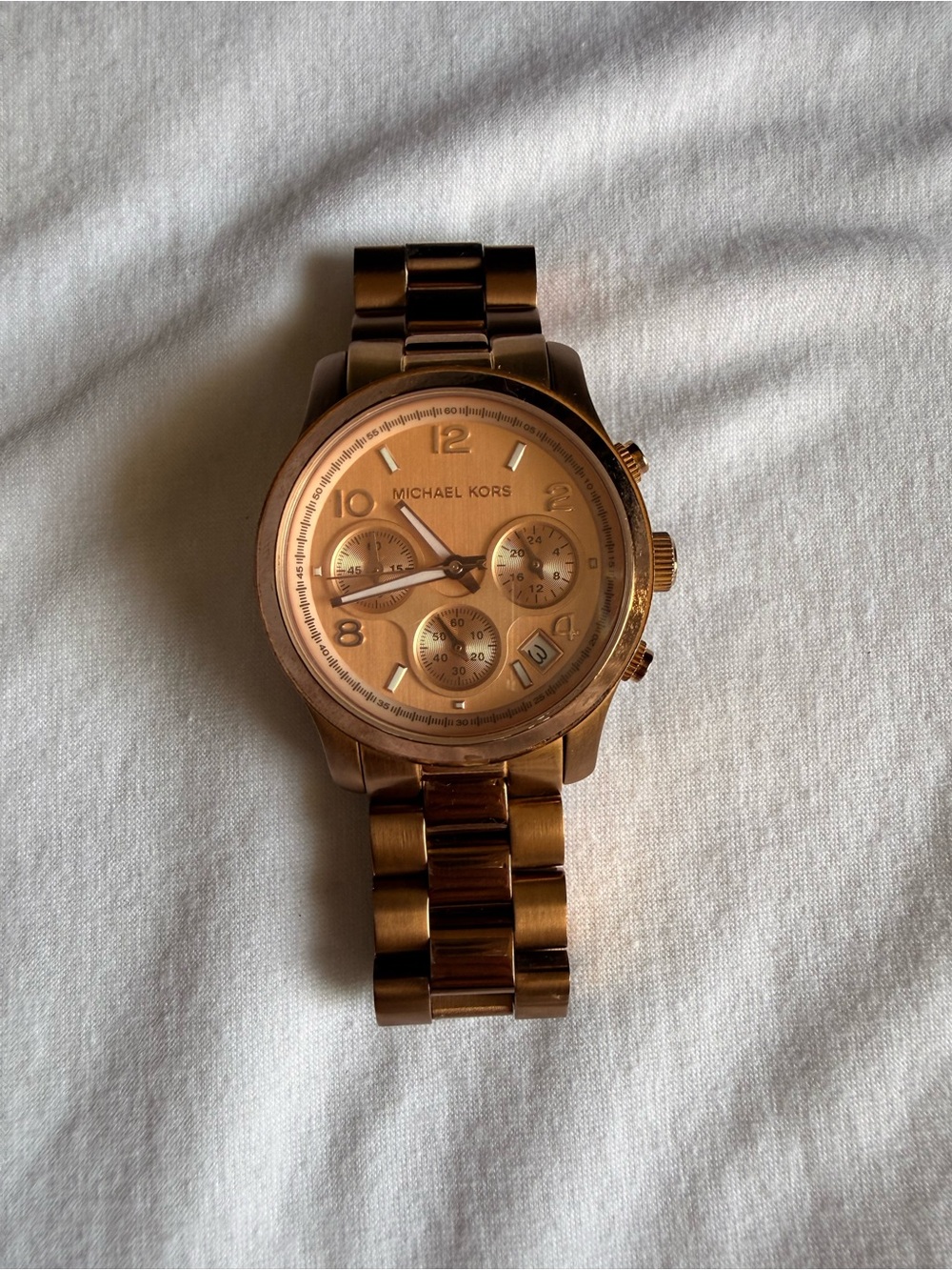 Michael Kors Rose Gold Stainless Steel Chronograph Watch